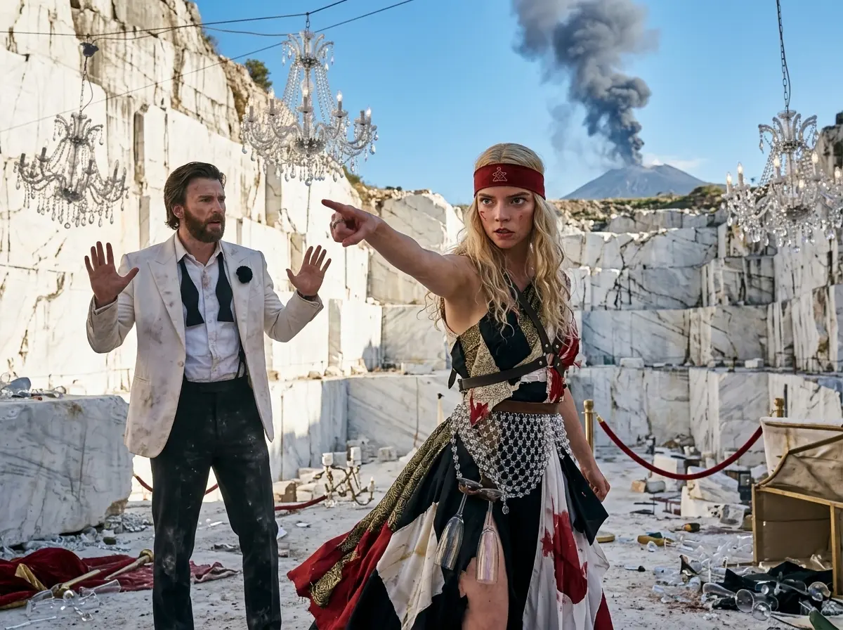 Anya Taylor-Joy Joan Chris Evans Sacrifice Netflix first look