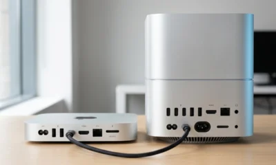 Apple Mac mini M6 and Mac Studio M5 Ultra desk setup