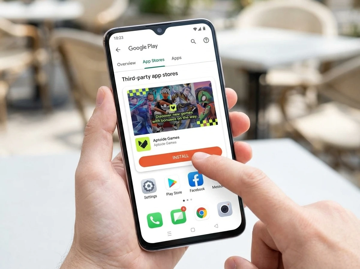 Aptoide Games third-party store Google Play US listing