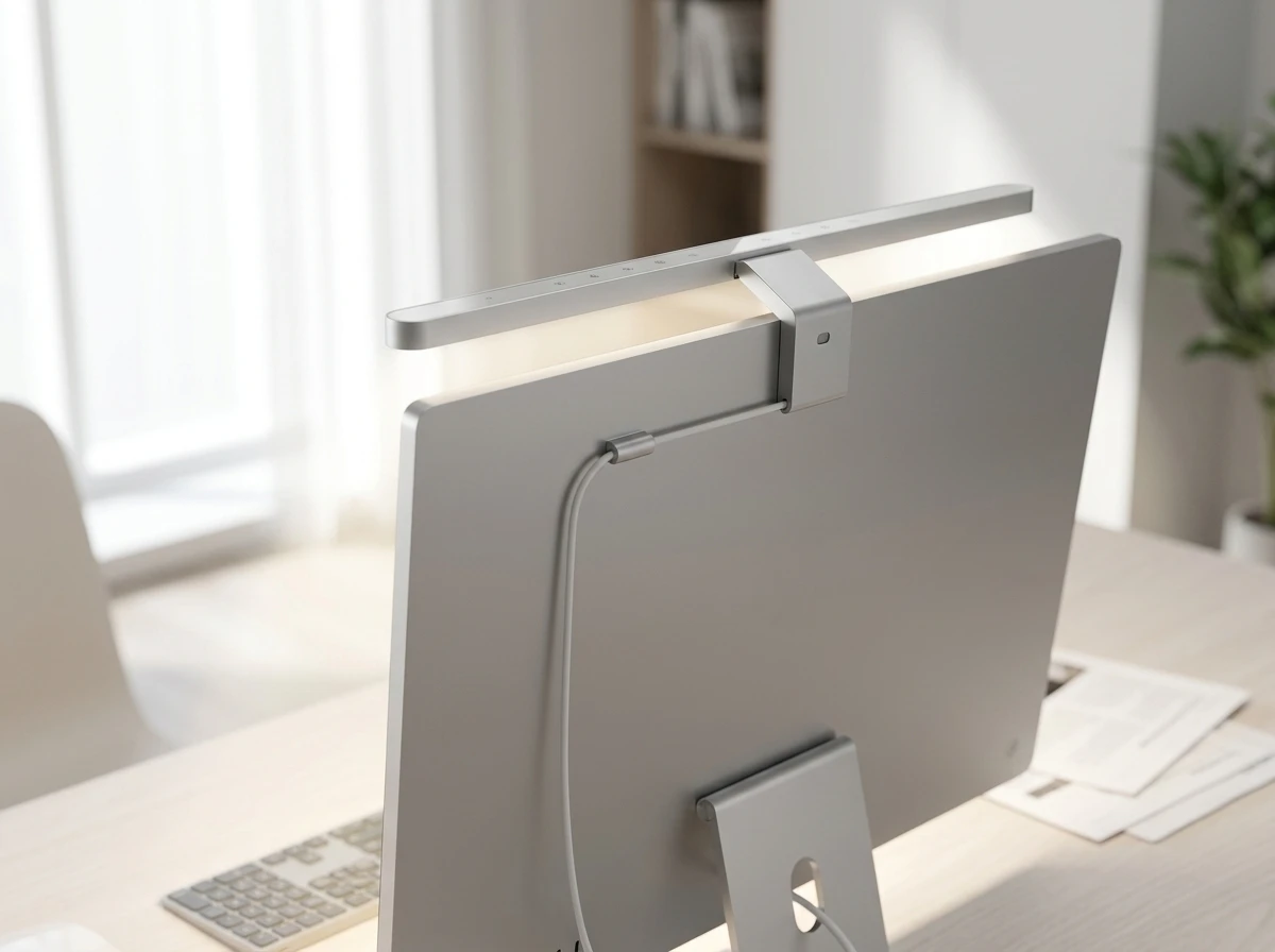 BenQ iScreenBar magnetic light bar on 24-inch iMac