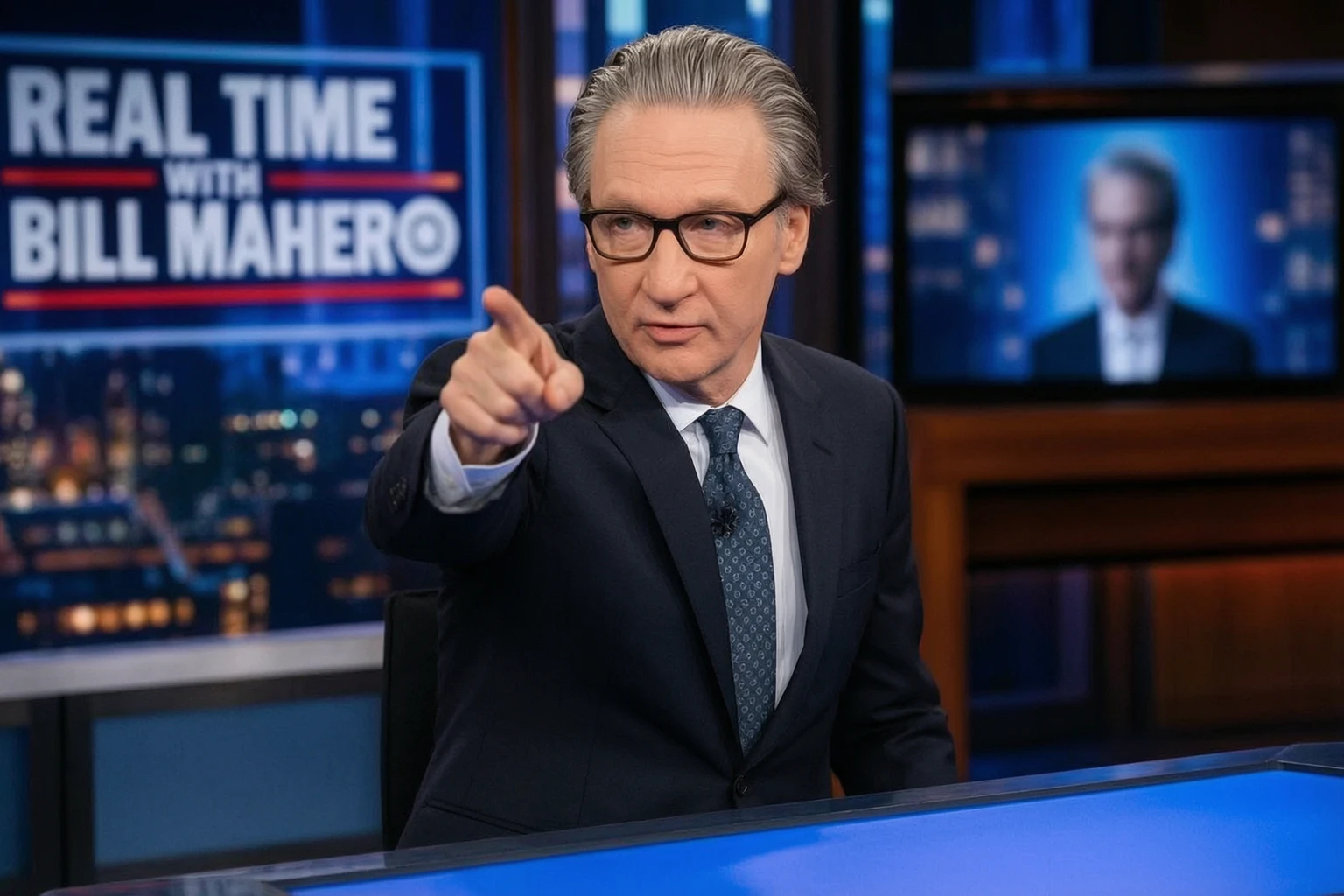 Bill Maher Real Time stage confrontation Democratic Party split