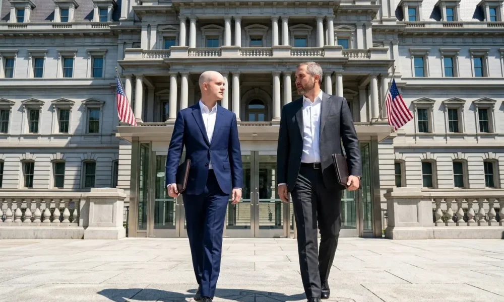 Coinbase Ripple executives White House crypto meeting August 2026
