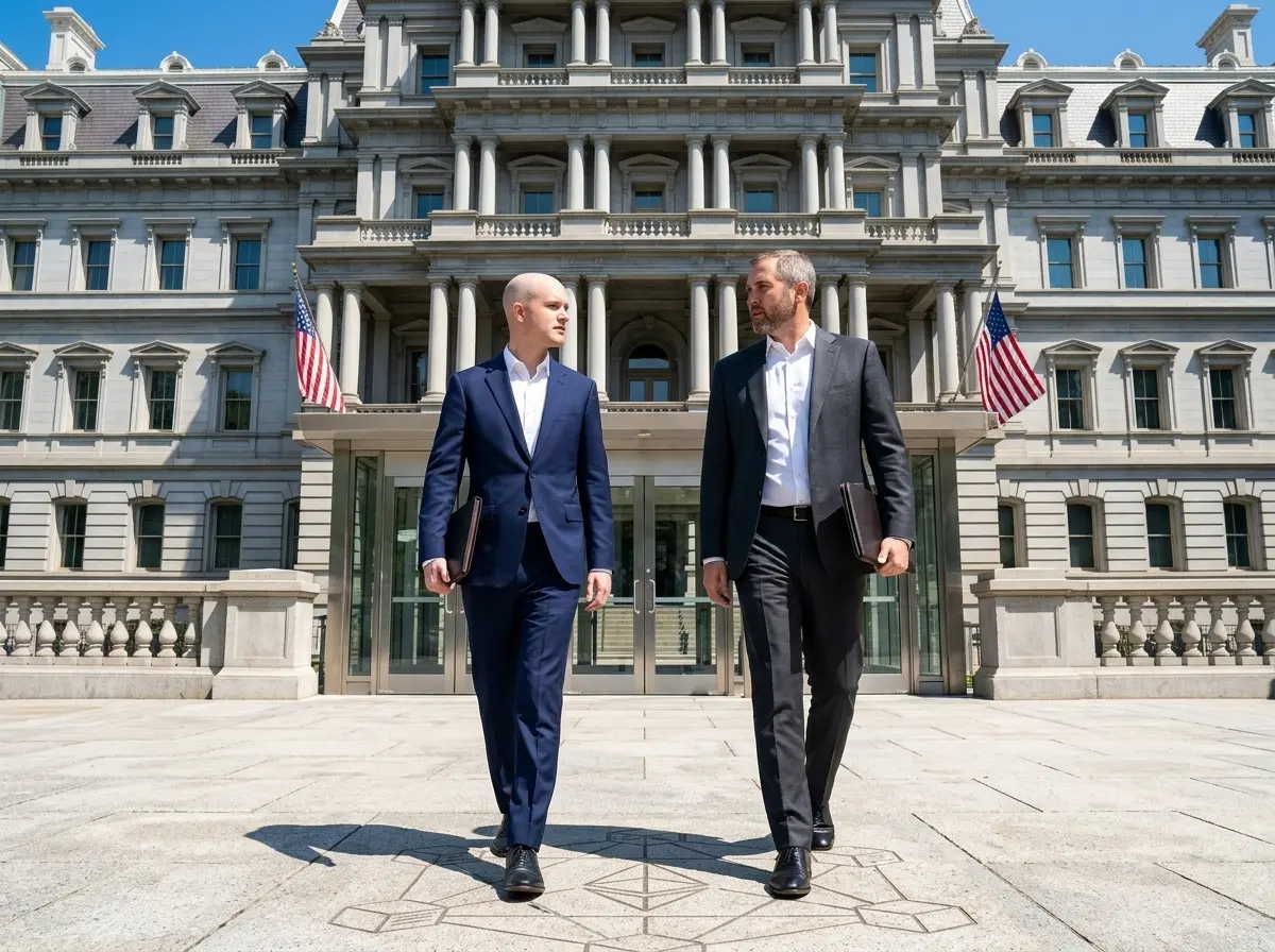Coinbase Ripple executives White House crypto meeting August 2026