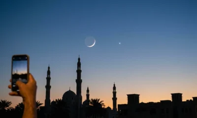 crescent moon Venus Sharjah sky greatest elongation August