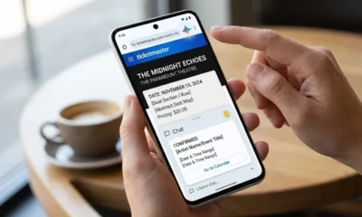 Gemini in Chrome Android adding calendar event from webpage