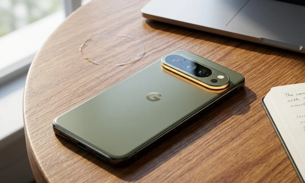 Google Pixel 11 Pro Olive camera bar HiLight review