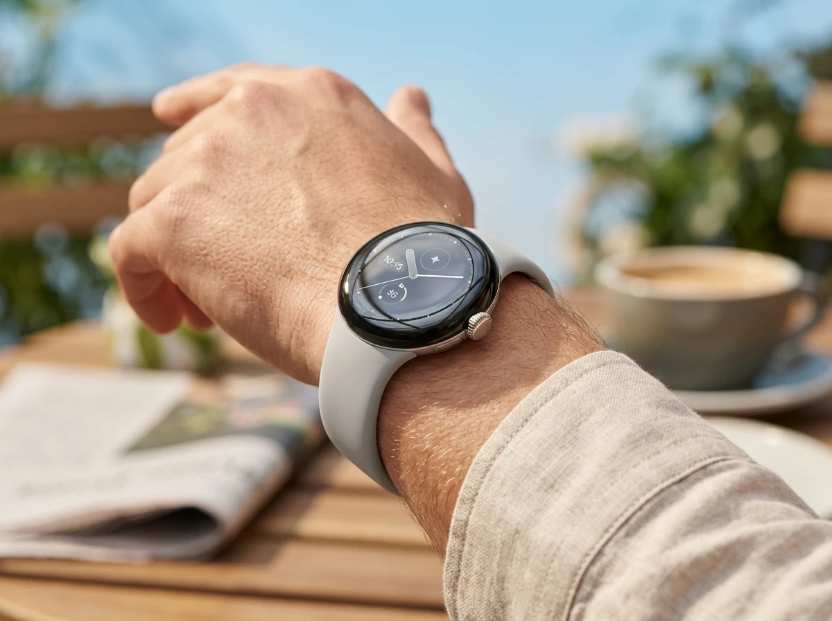 Google Pixel Watch 5 domed display on wrist review 2026
