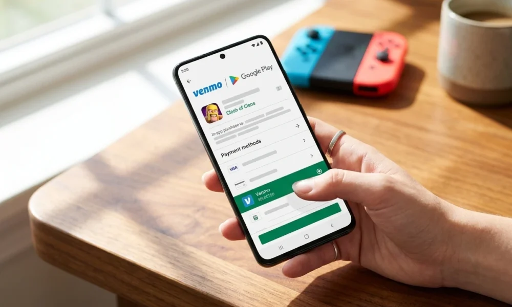 Google Play Venmo payment option for apps games checkout