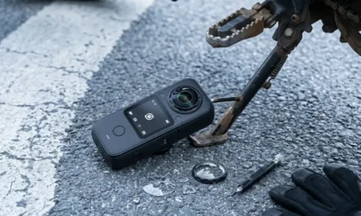 Insta360 X6 360 camera replaceable lenses motorcycle upgrade test