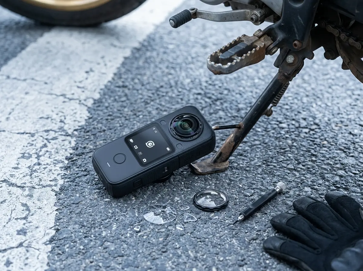 Insta360 X6 360 camera replaceable lenses motorcycle upgrade test
