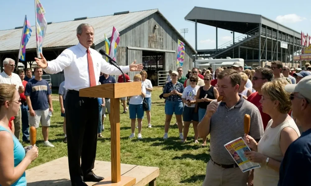 Iowa State Fair Political Soapbox candidates 2026 speeches Des Moines