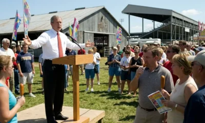 Iowa State Fair Political Soapbox candidates 2026 speeches Des Moines