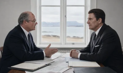 Jeff Daniels Reagan Jared Harris Gorbachev Brink of War summit