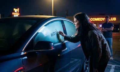 Jeff Dye Tesla vandalized fog Douche Laura Kightlinger Sentry