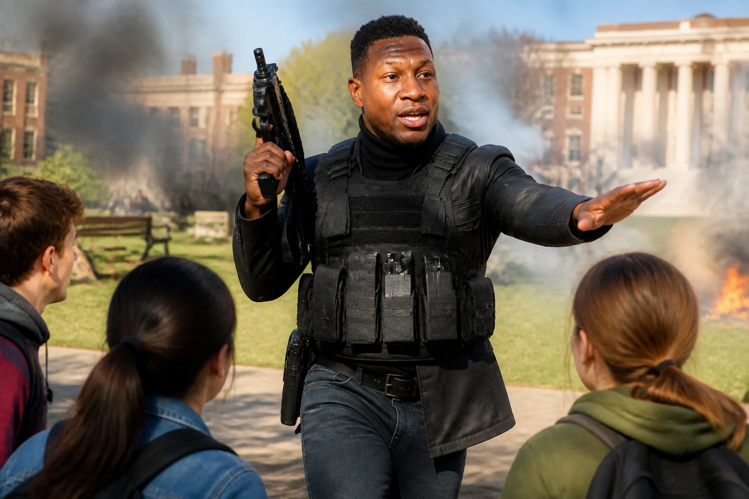 Jonathan Majors Run Hide Fight Infidels tactical action trailer