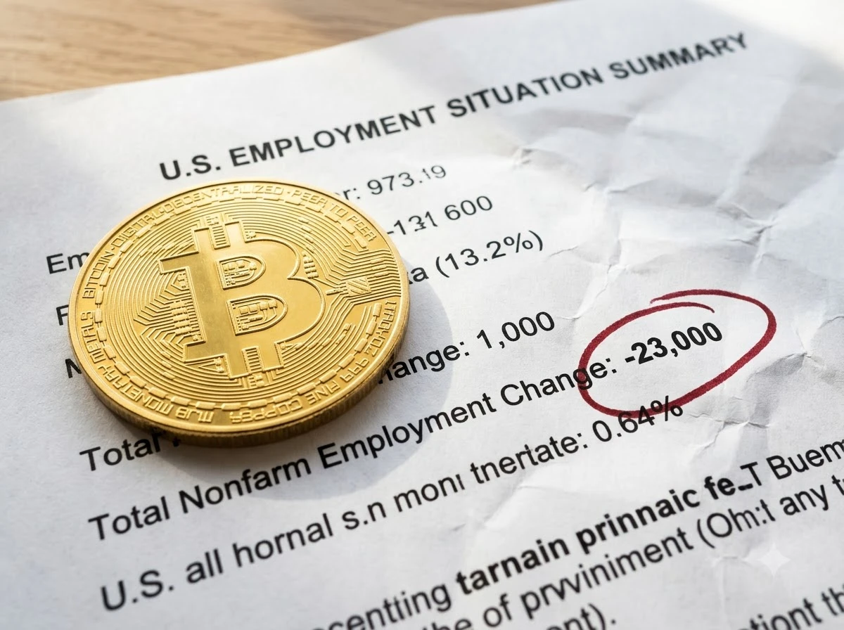 July 2026 nonfarm payrolls fall Bitcoin price rise Fed