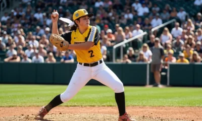 Kinley Rasmus pitching Little League World Series white bow