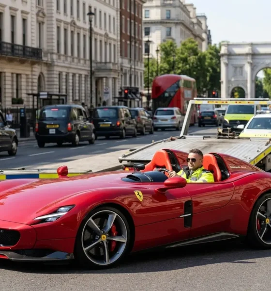 London Met Police seize Ferrari Monza SP2 supercar crackdown