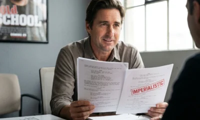 Luke Wilson Old School imperialistic studio joke note reaction