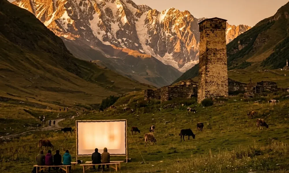 Mestia international film festival Svaneti Georgia mountains towers