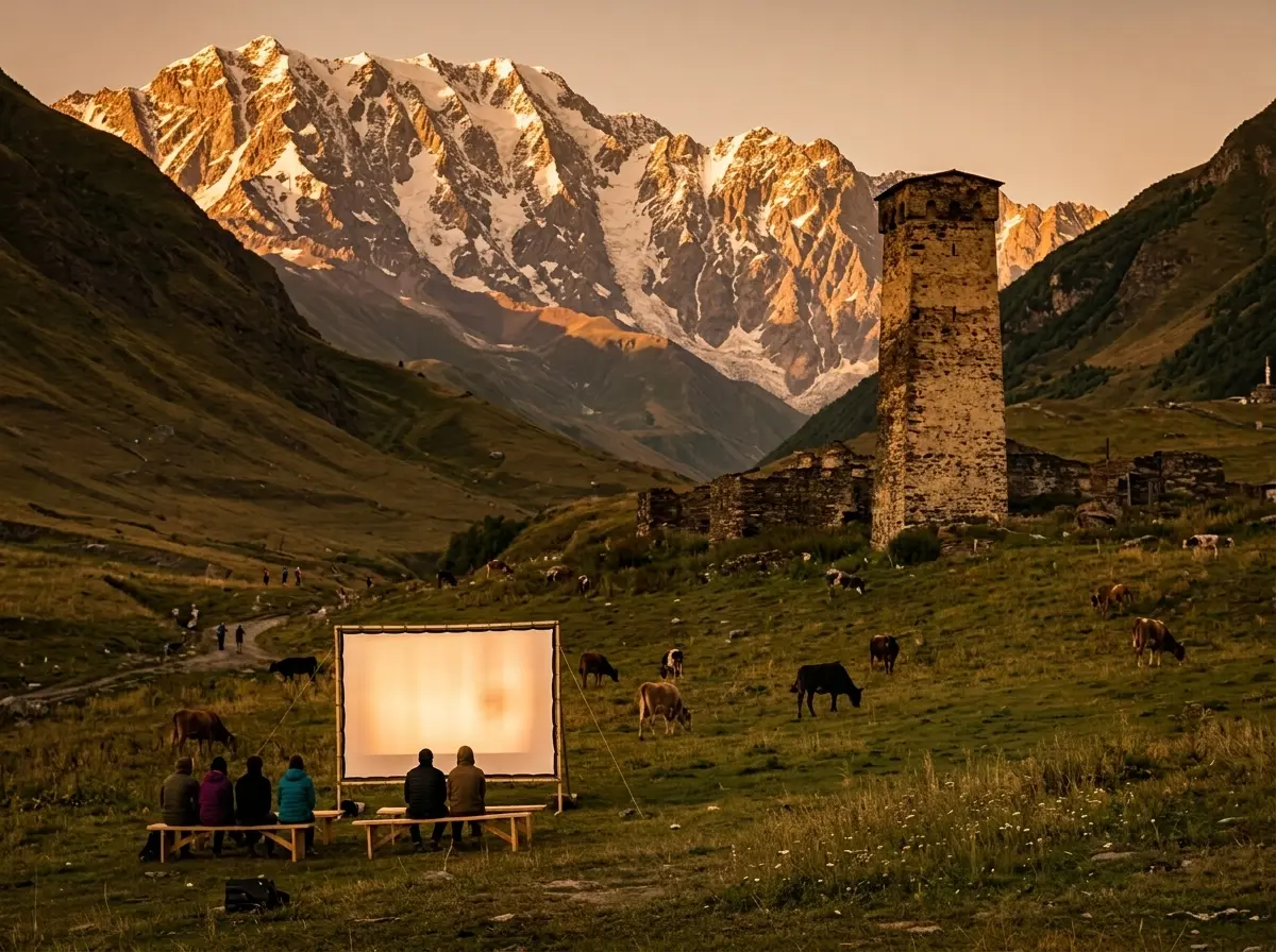 Mestia international film festival Svaneti Georgia mountains towers