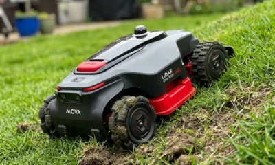 Mova LiDAX Ultra 3000 AWD robot lawn mower on steep slope