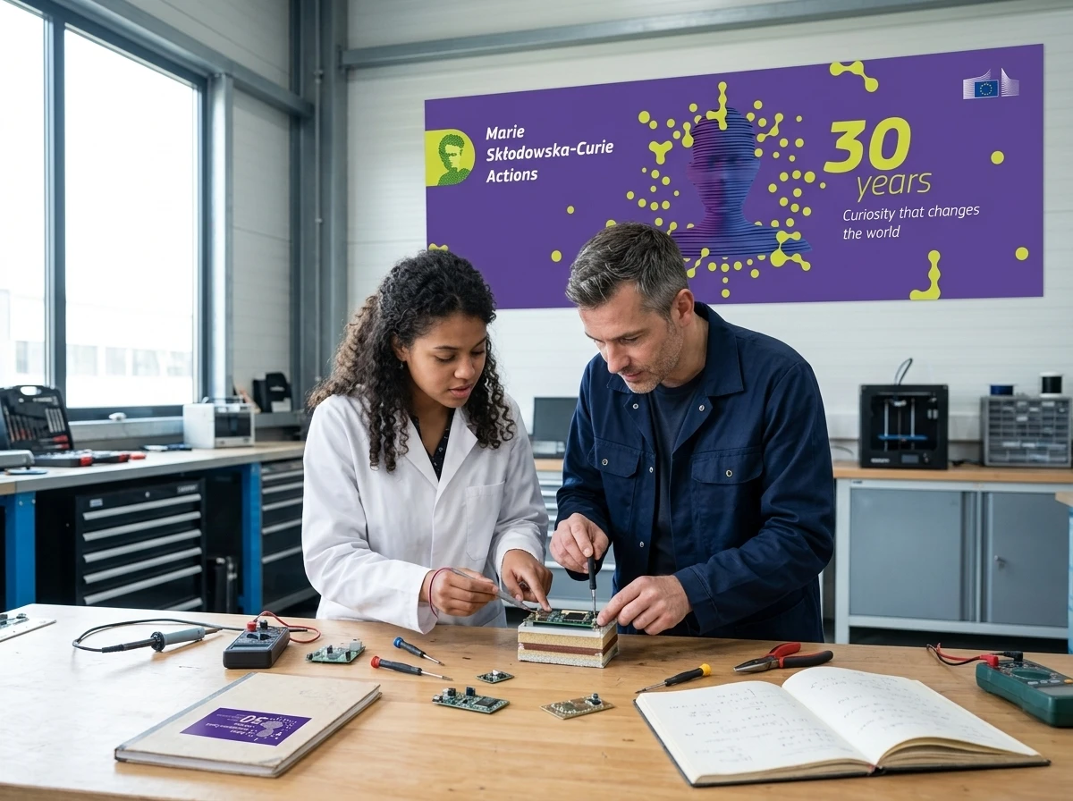 MSCA doctoral researcher and SME engineer with sensor prototype
