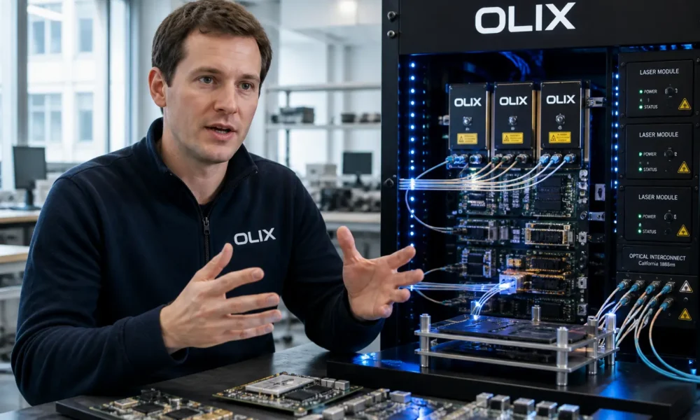 Olix James Dacombe optical AI chip Series B raise