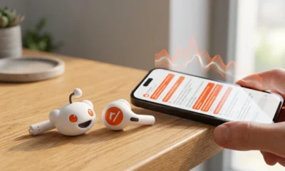 Reddit video feed spoken stories test Huffman earnings