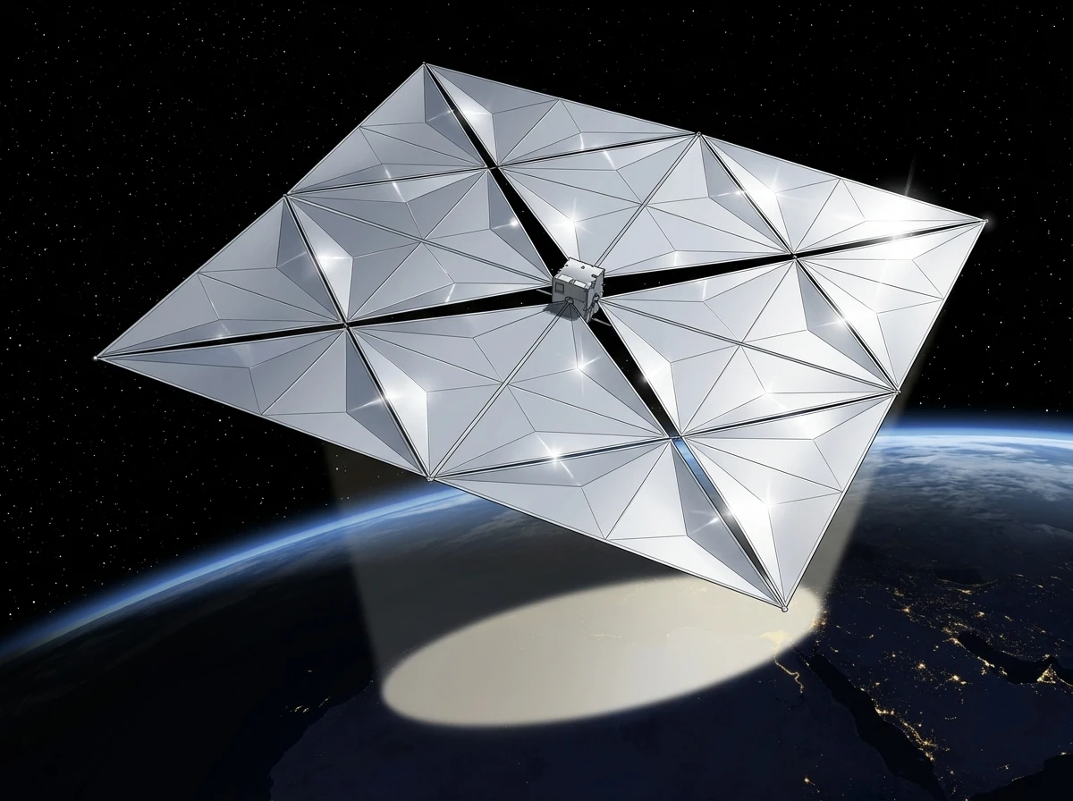 Reflect Orbital Eärendil-1 space mirror satellite sunlight beam