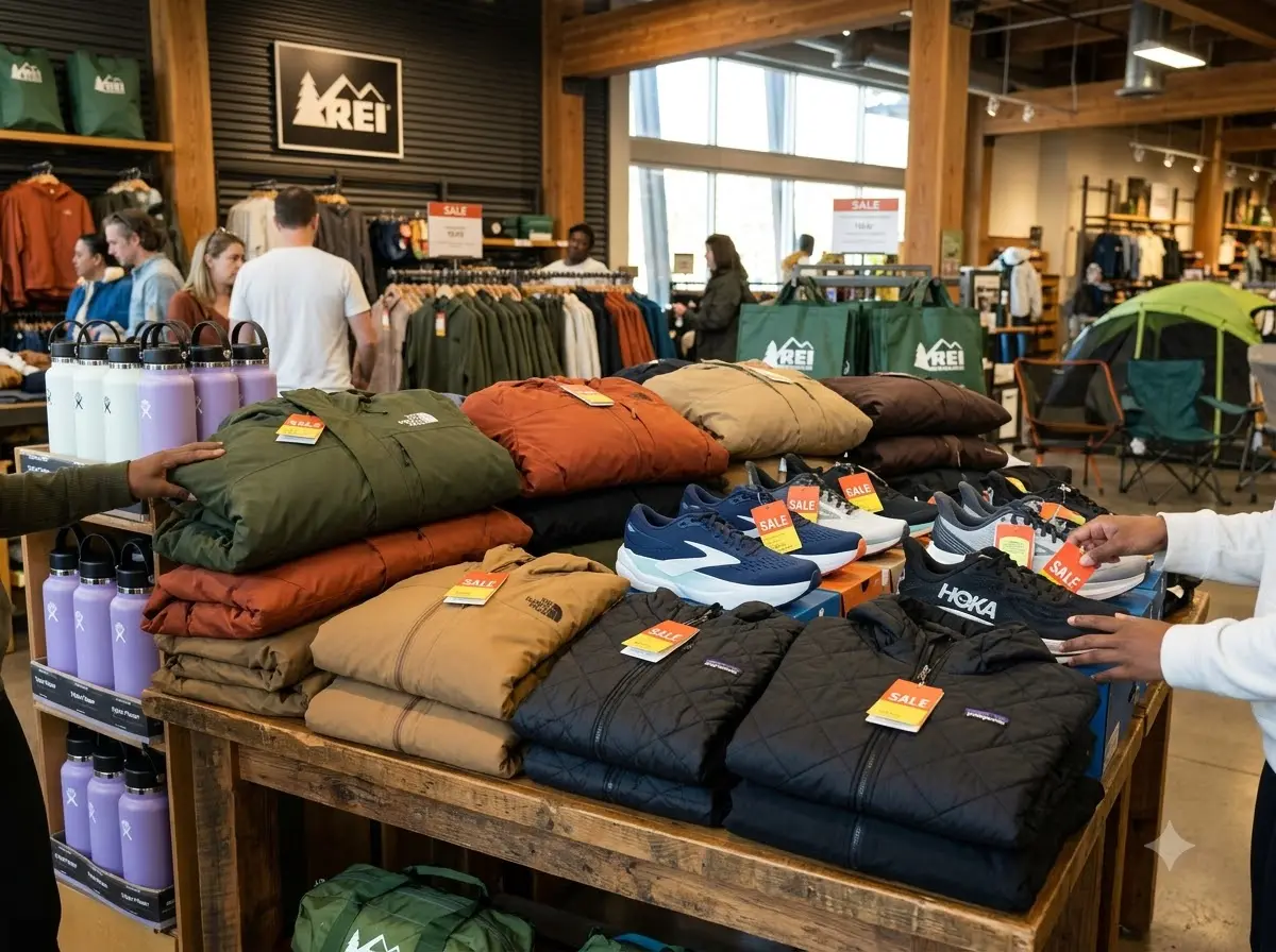 REI Labor Day sale discounted outdoor gear jackets shoes