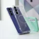Samsung Galaxy S26 FE Clear Magnet Case Cobalt Violet silver frame