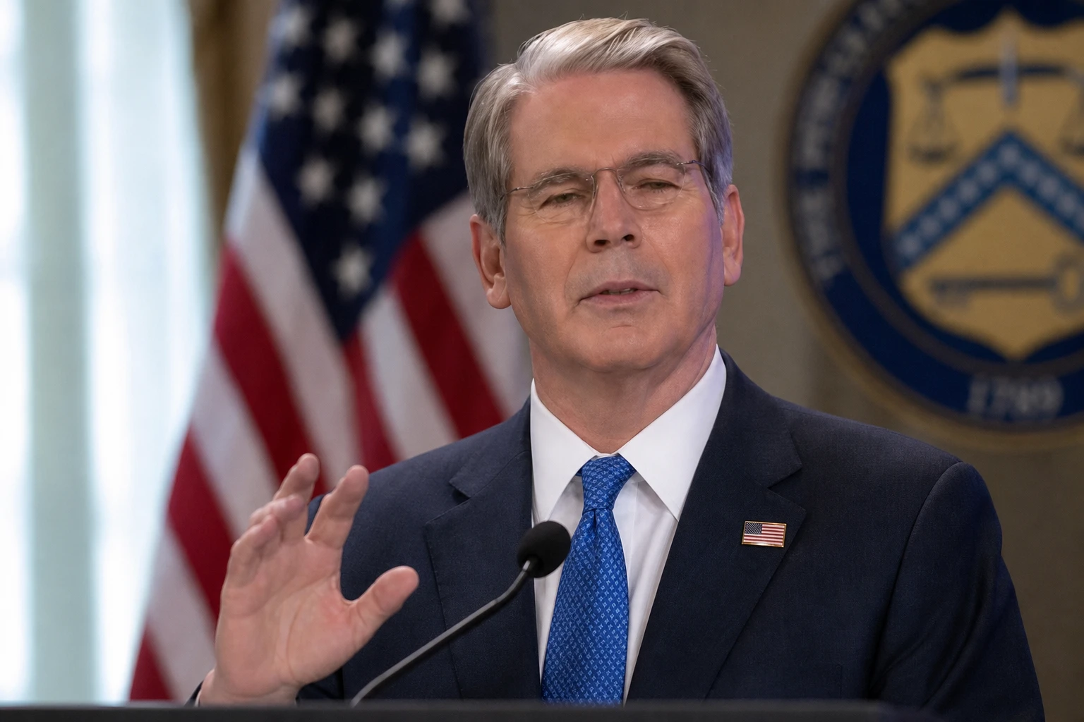 Scott Bessent US core inflation 2.5 percent low wage gains