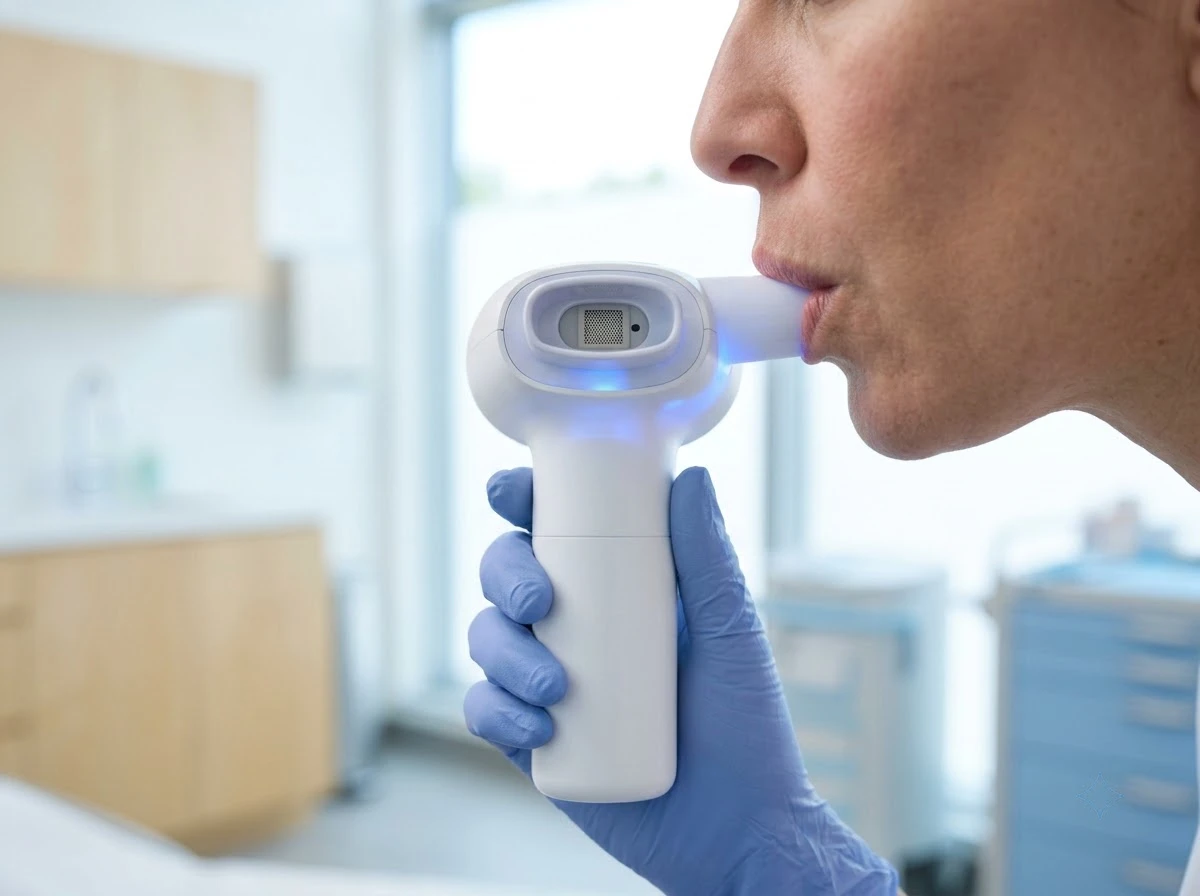 TidalSense N-Tidal handheld COPD breath test device in clinic