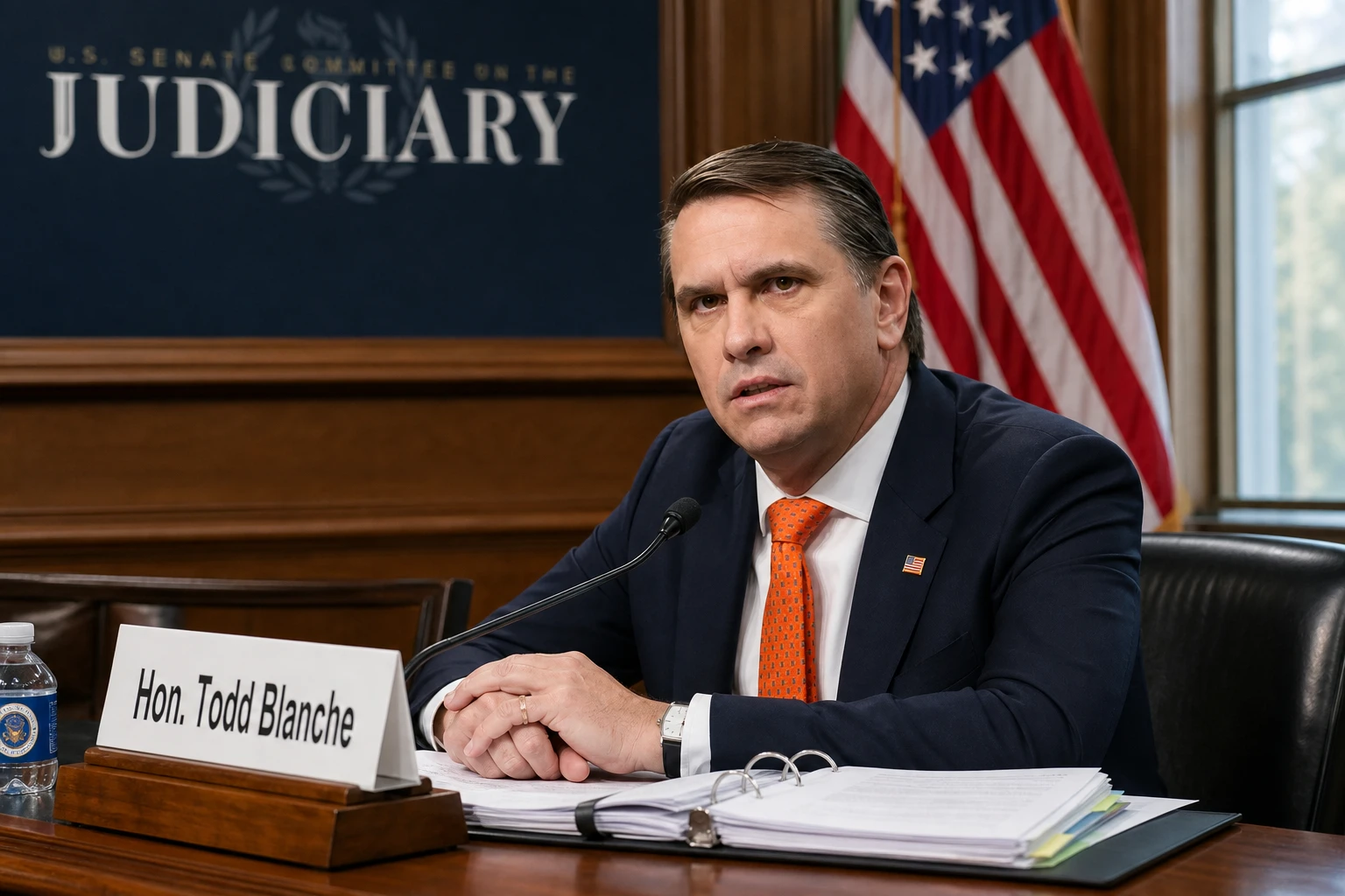 Todd Blanche Senate Judiciary hearing AG nomination fund deal