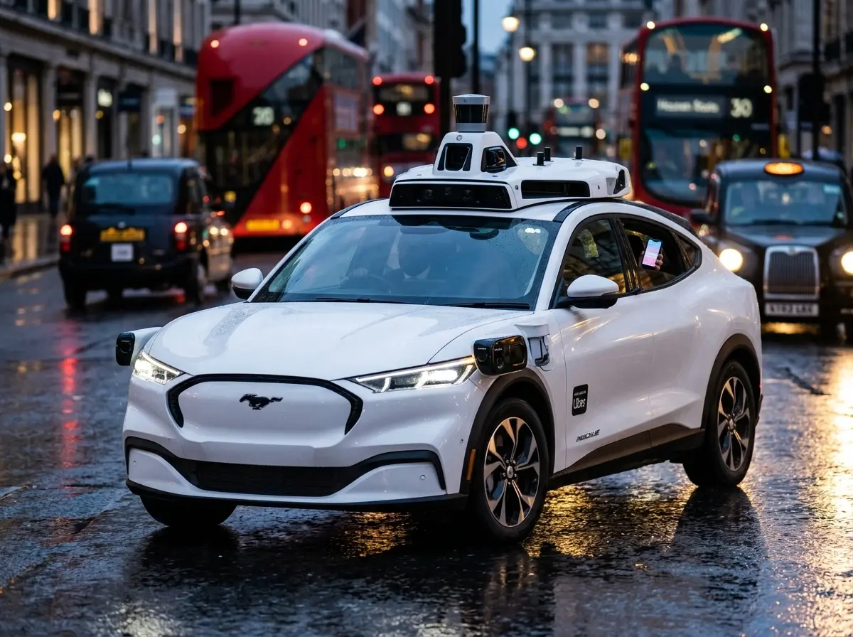 Uber Wayve robotaxi Mustang Mach-E London supervised launch