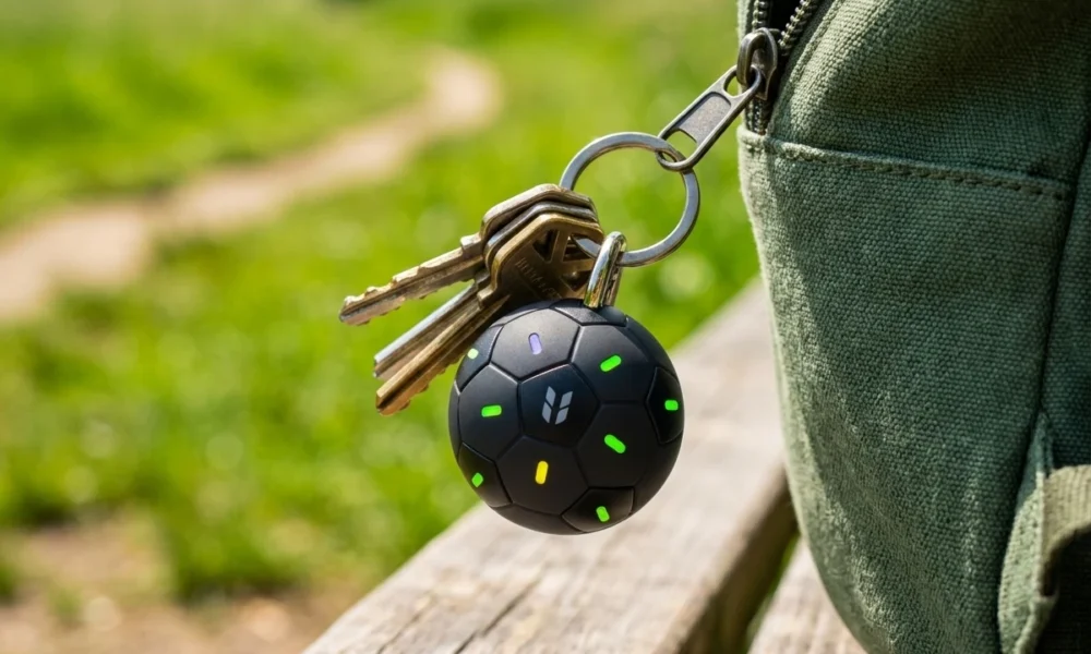 Ugreen FineTrack 2 soccer ball tracker on keys Find My