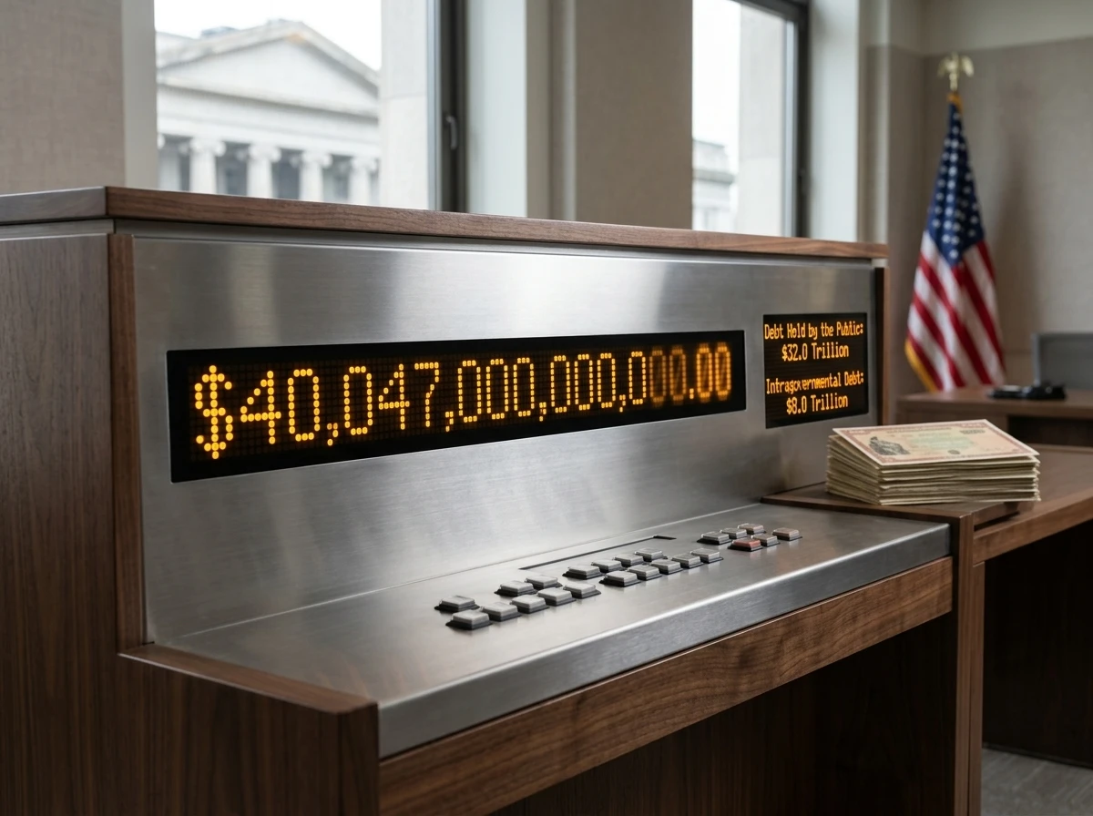 US national debt crosses 40 trillion Treasury data August 2026