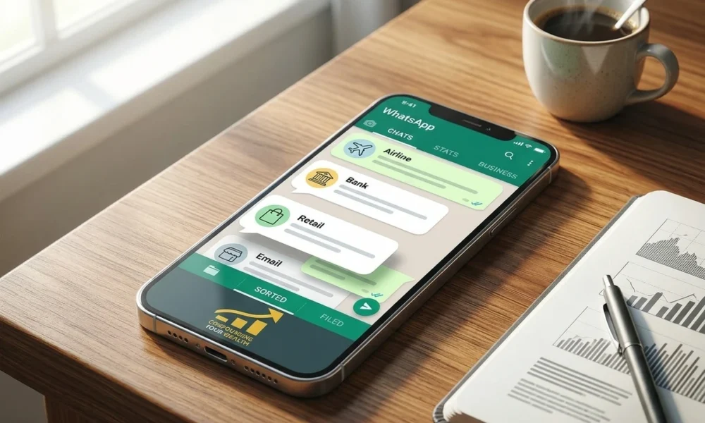 WhatsApp Offers Updates folder business messages organization test