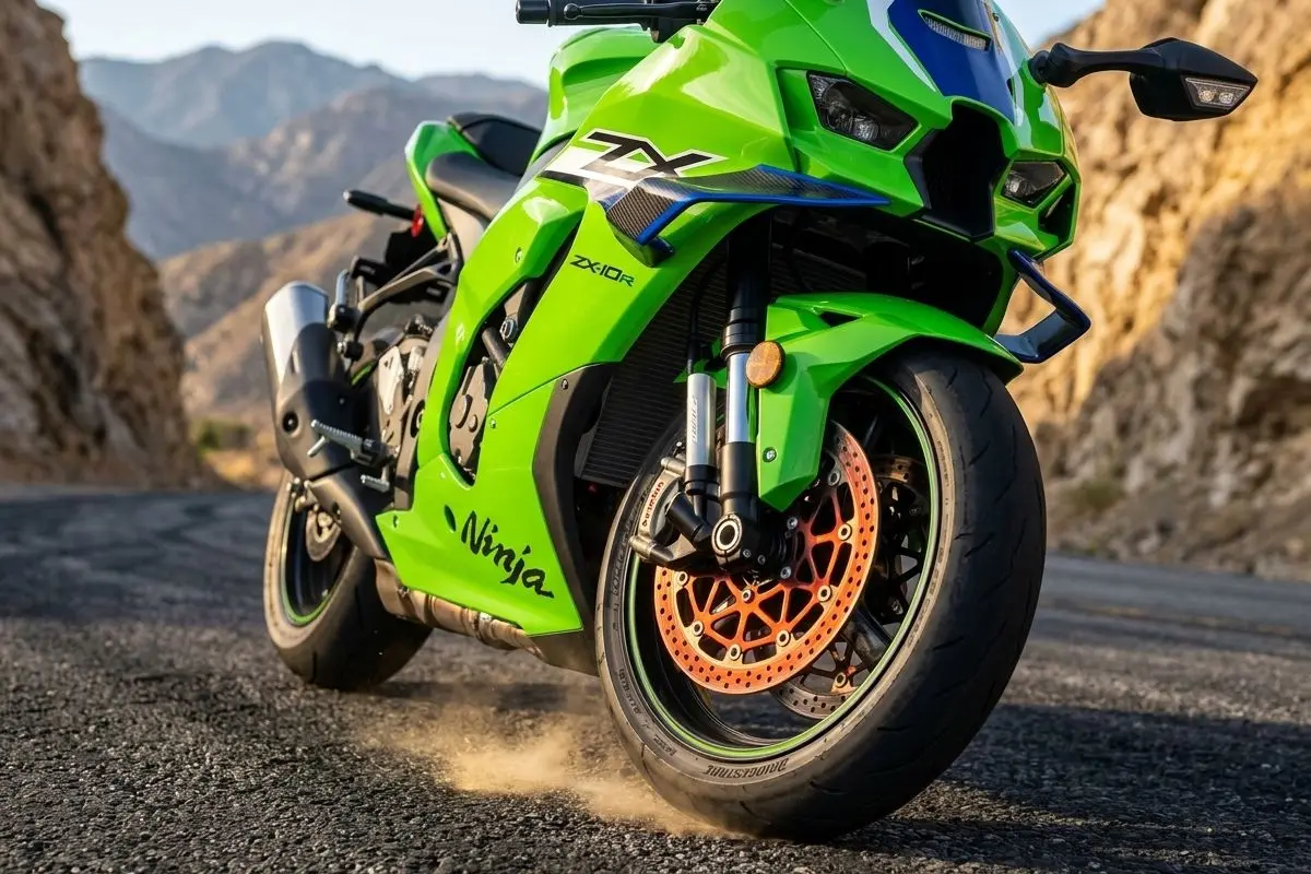 2026 Kawasaki Ninja ZX-10R lime green winglets