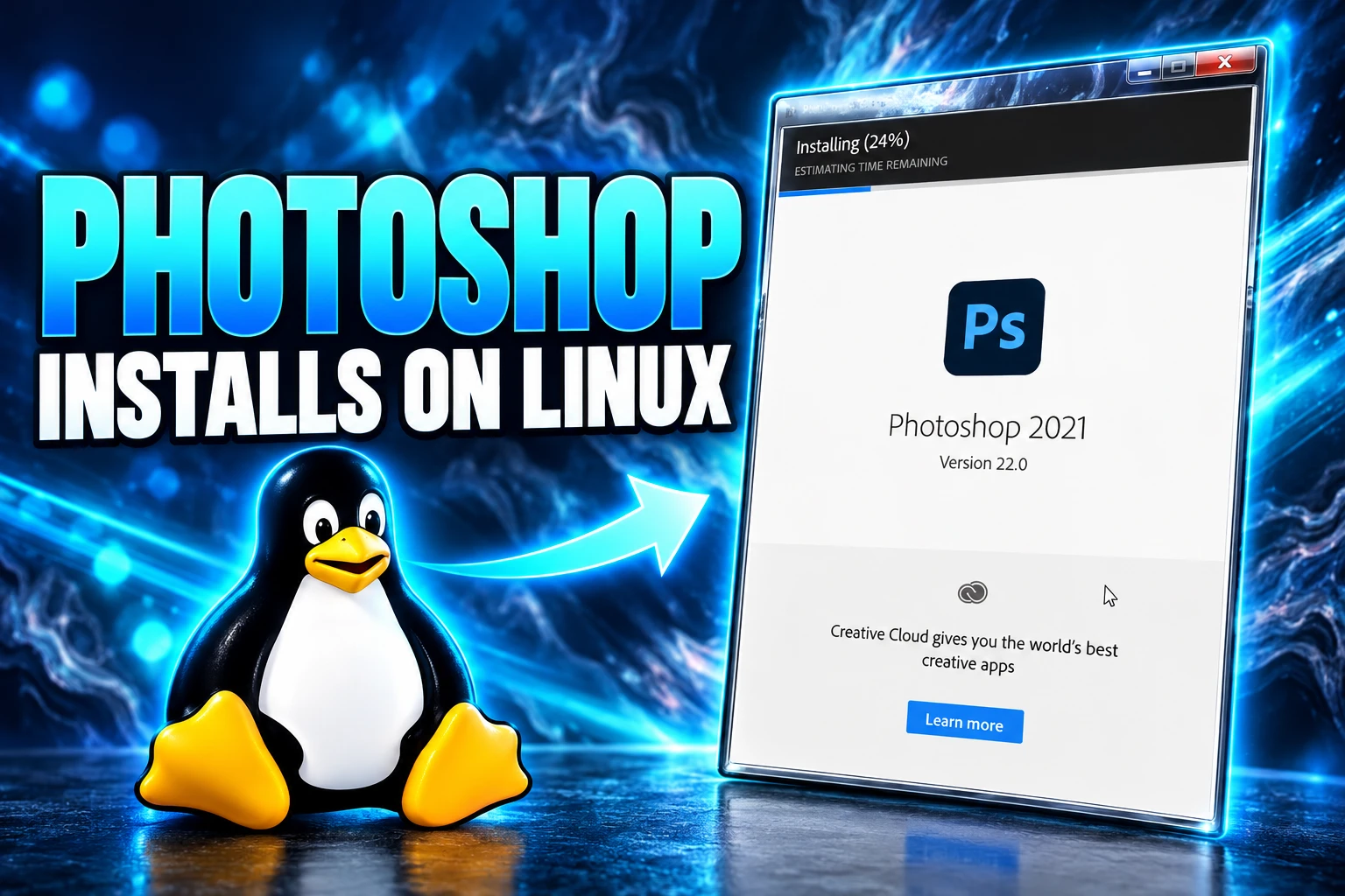 Adobe Photoshop 2025 Linux Wine installer patches