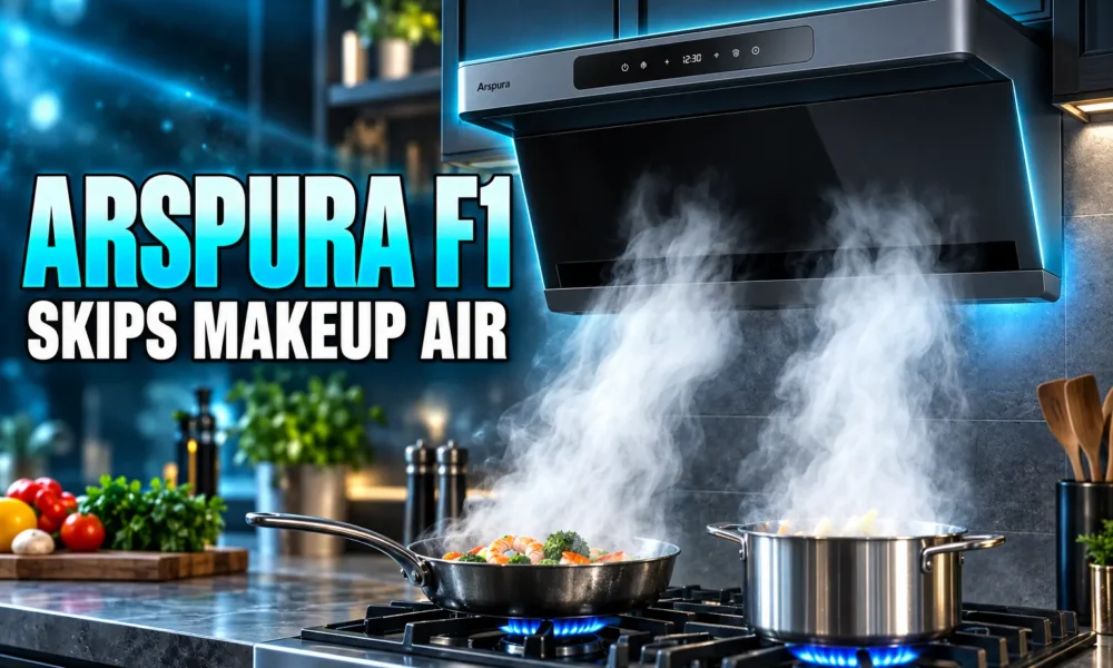 Arspura F1 range hood under 400 CFM claim