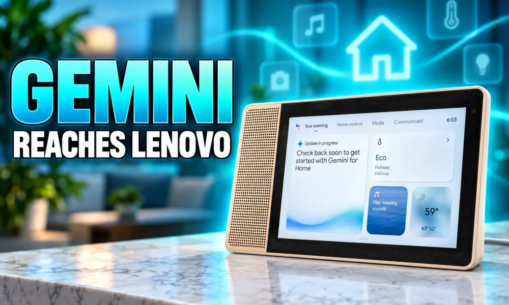 Gemini for Home Lenovo Smart Display onboarding update