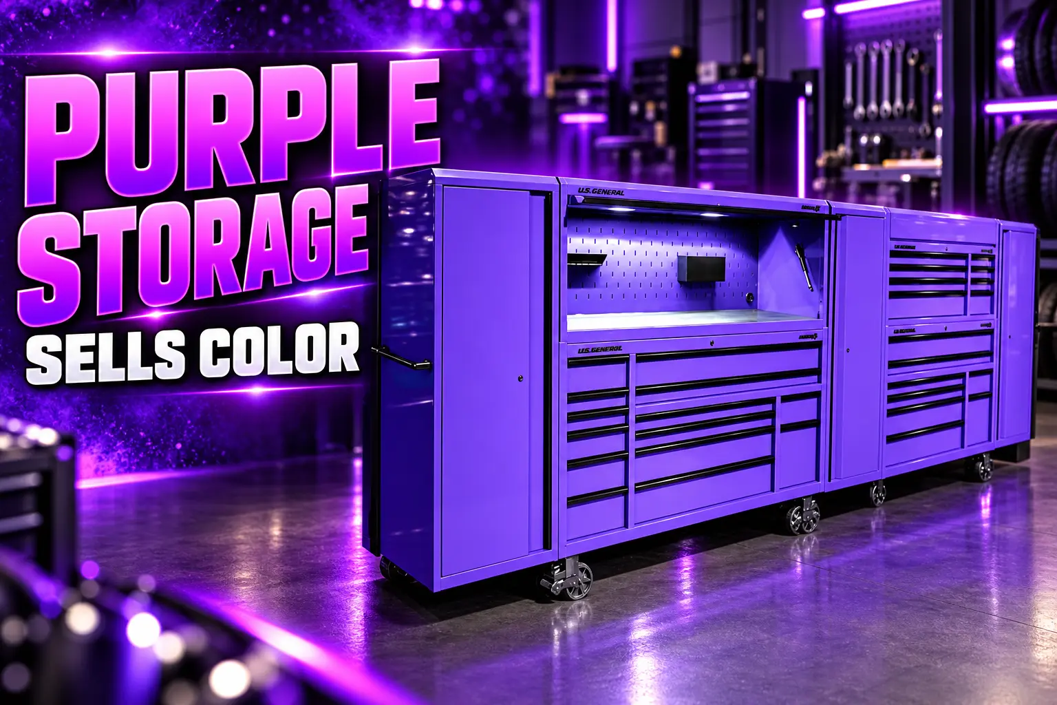 Harbor Freight purple U.S. General roll cab unavailable