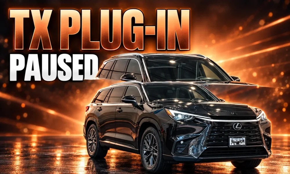 Lexus TX 550h+ plug-in hybrid production pause