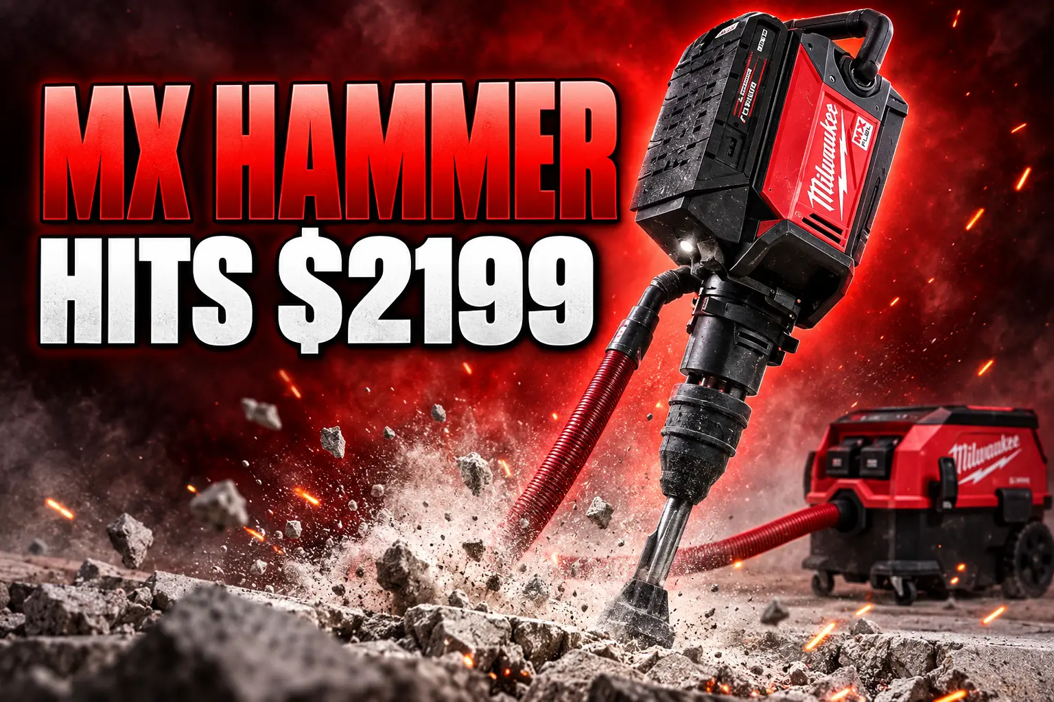 Milwaukee MX Fuel 27 lb SDS Max demolition hammer price