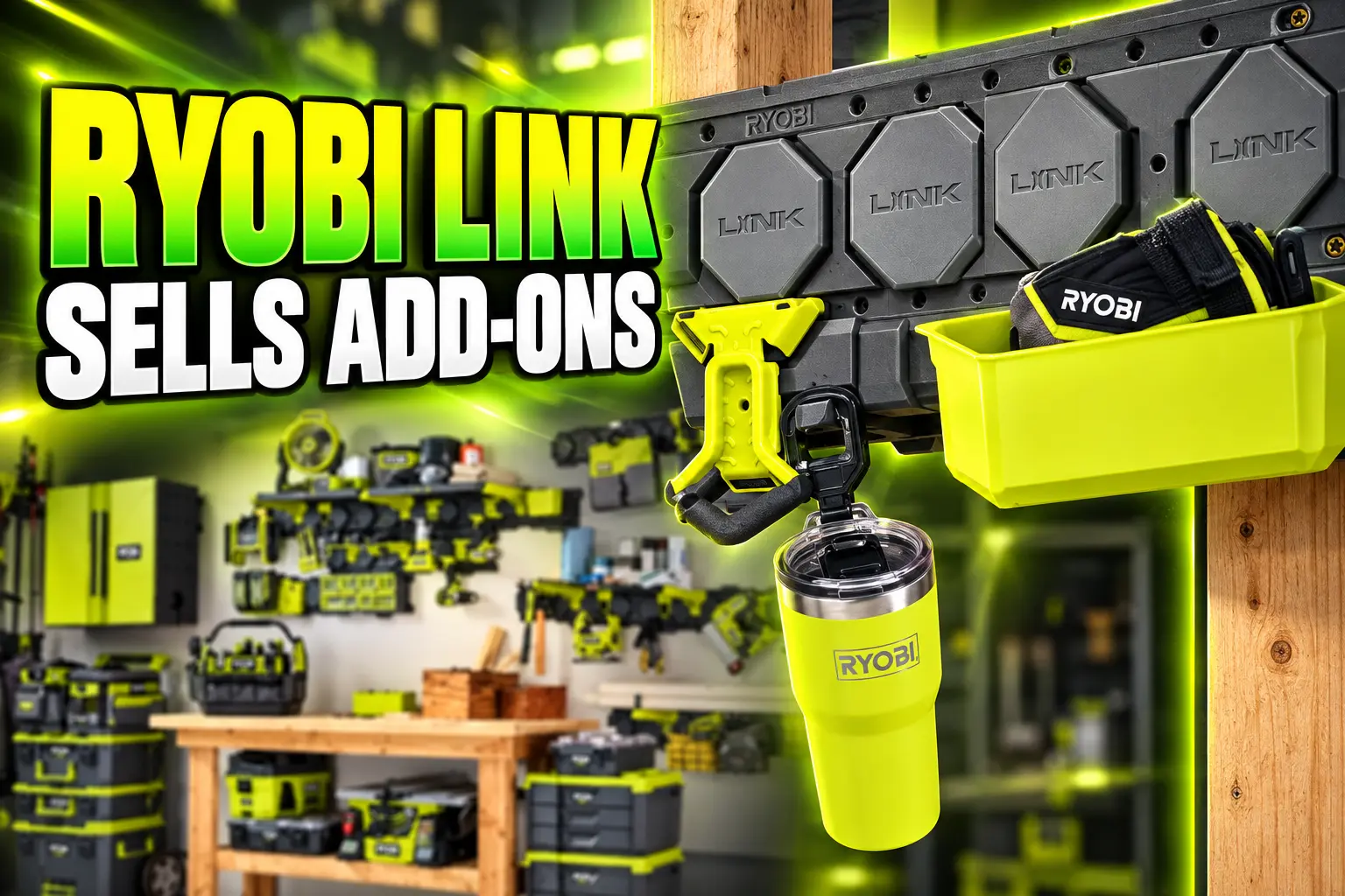 Ryobi Link SlotBox kit and 20 oz tumbler