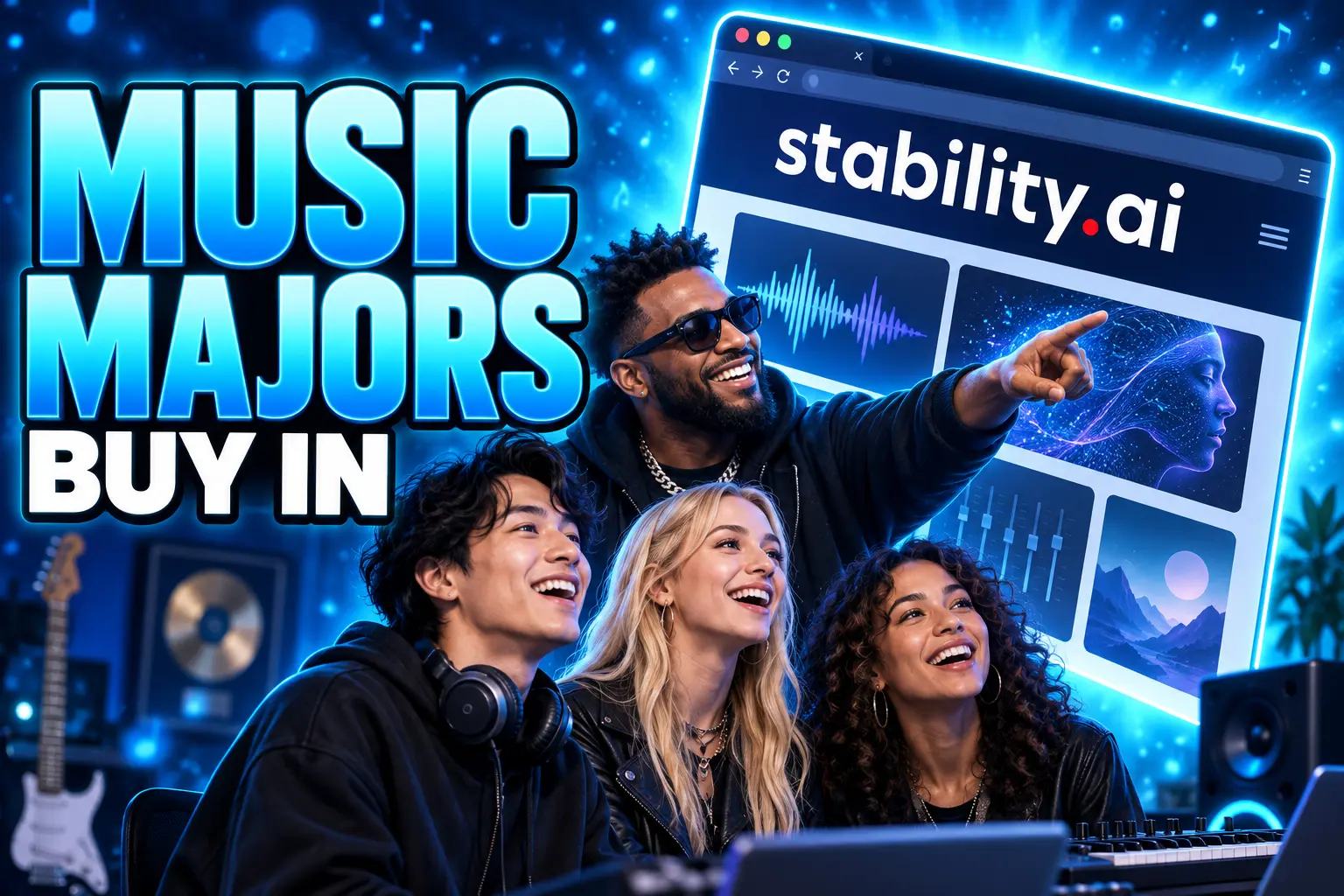 Sony Universal Warner buy Stability AI Series B