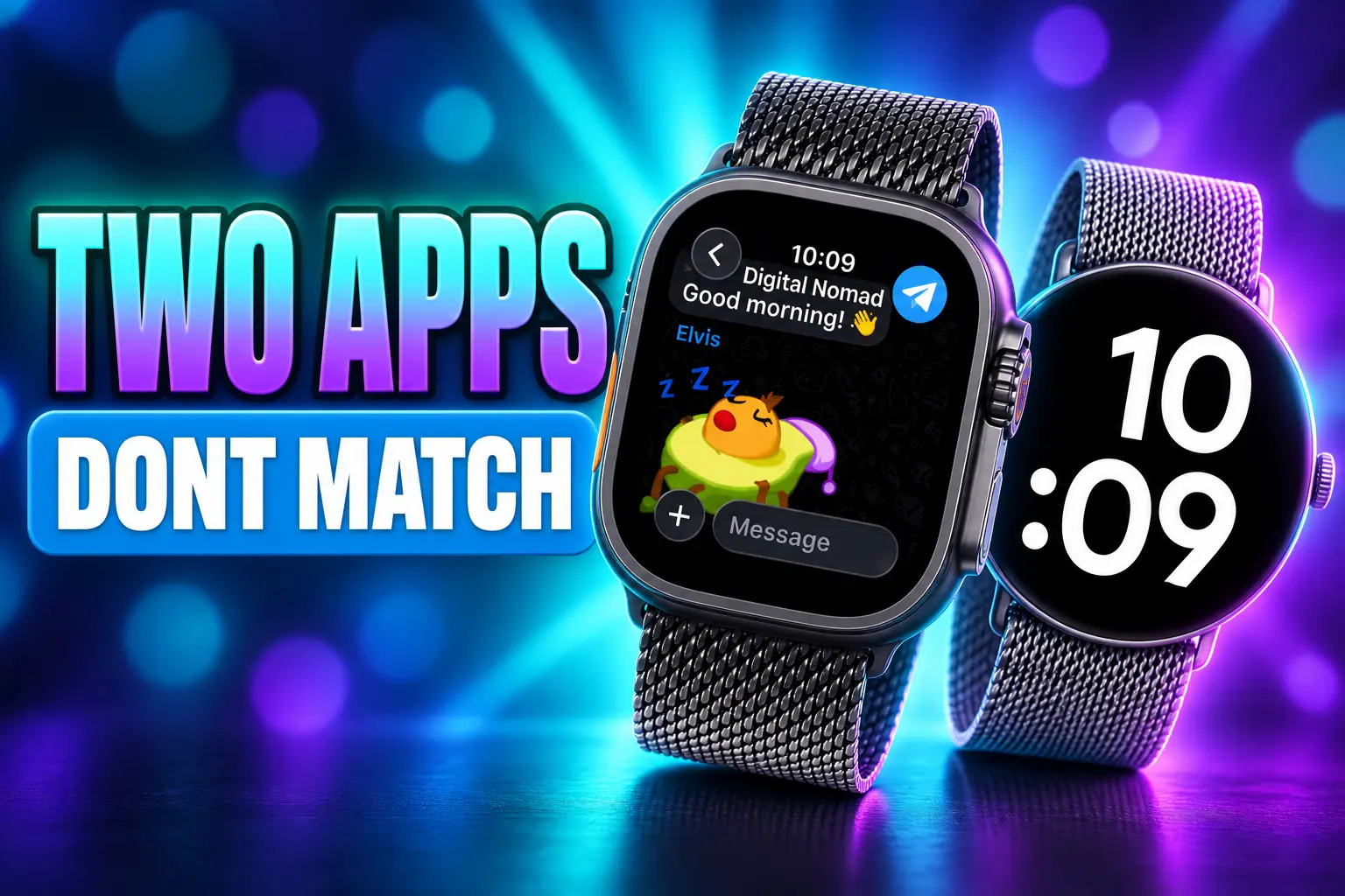 Telegram Apple Watch Wear OS apps don't match