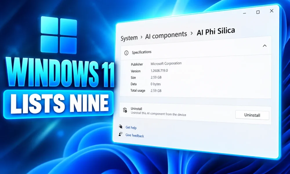 Windows 11 AI Components uninstall Phi Silica models